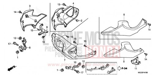 PANNEAU INFERIEUR NC700XAD de 2013
